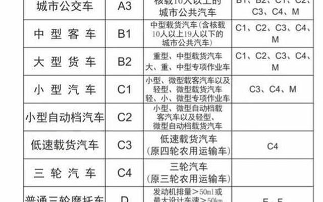 c1能开什么车型—c1能开什么样的车