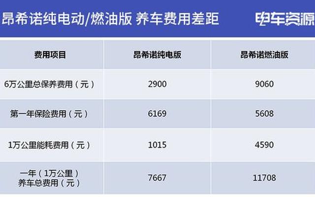 电动汽车一年保养费用