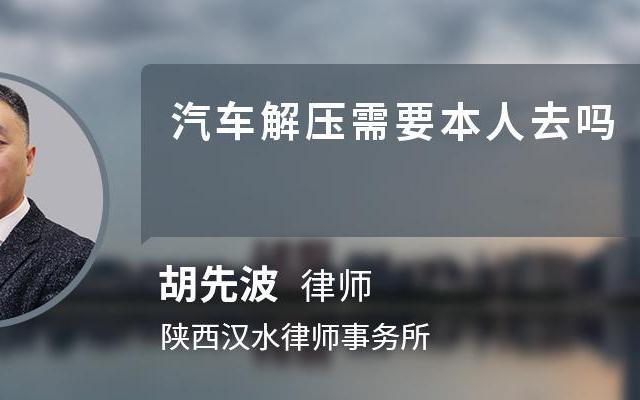 车辆解压能叫别人代办吗