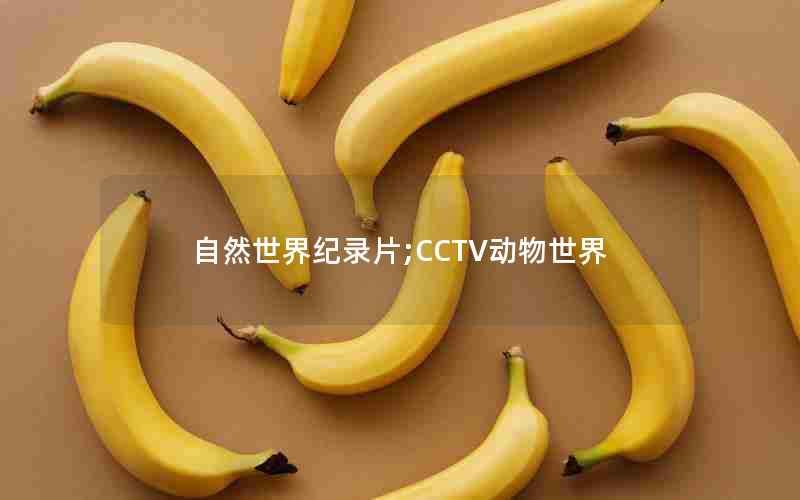 自然世界纪录片;CCTV动物世界